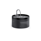 PET WATER FOUNTAIN w FAUCET, BLACK, 2L, MATERIAL ABS