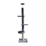 CAT TOWER TO CEILING GREY-1 NEST 60x60x248cm