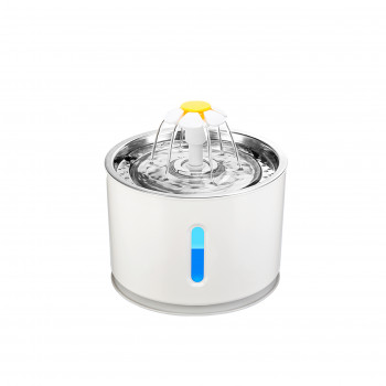 ROUND WATER FOUNTAIN, GREY 2.4L, MATERIAL PP+STEEL