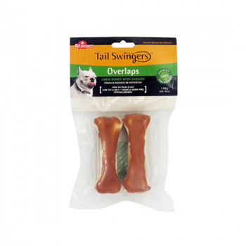 Tailswingers  OVERLAPS CHEW BONE 10cm with CHICKEN 110gr