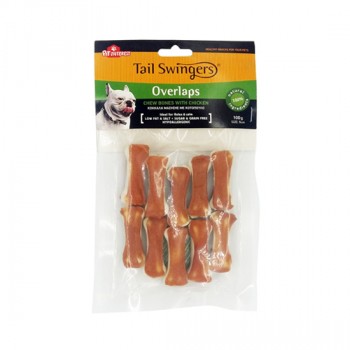 Tailswingers  OVERLAPS CHEW BONE 5cm with CHICKEN 100gr