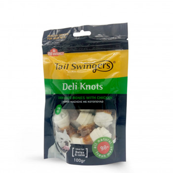 Tailswingers DELI KNOTS-RAWHIDE WITH CHICKEN 100 gr