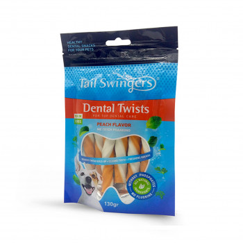 Tailswingers DENTAL TWIST ROLL PEACH 130gr