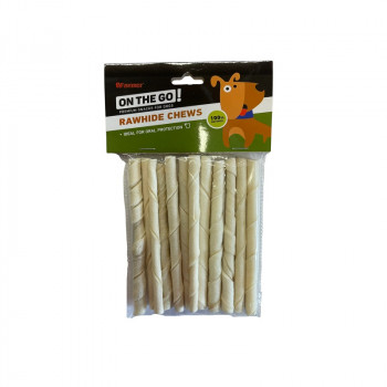 ON THE GO WHITE TWISTED STICKS 12,5cm 9-10mm 12PCS