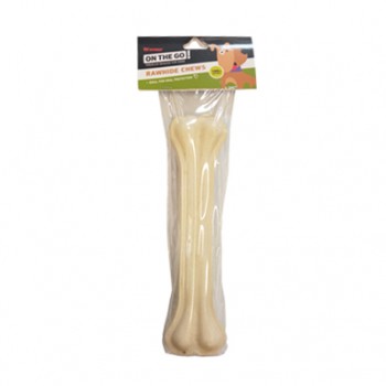 ON THE GO RAWHIDE WHITE PRESSED BONE 25-25.5cm  275-285g 1PCS