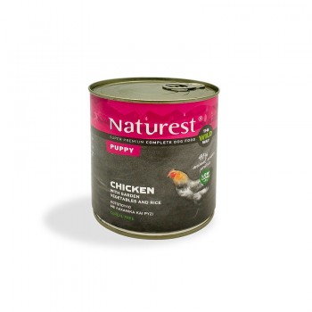 NATUREST PUPPY PURE CHICKEN+GARDEΝ VEGGIES+RICE 800 gr