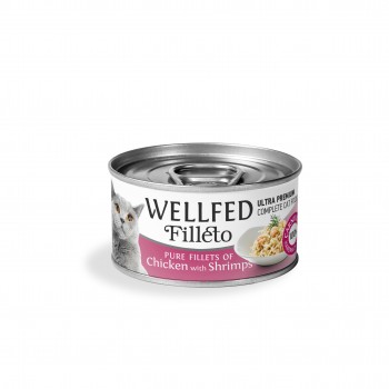 WELLFED FILLETO CHICKEN & SHRIMPS 70gr