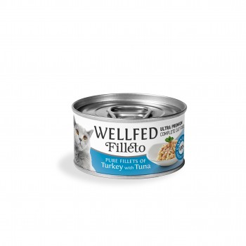 WELLFED FILLETO TURKEY & TUNA 70gr