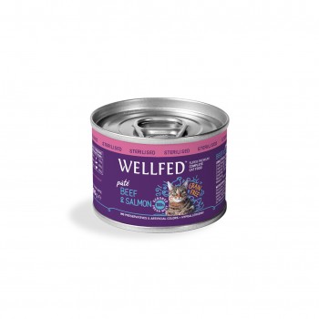 WELLFED STERILISED Beef & Salmon 200 gr