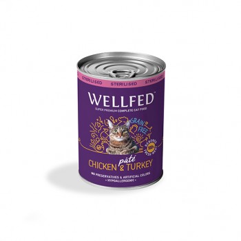 WELLFED STERILISED Chicken & Turkey  400 gr