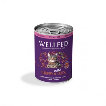 WELLFED STERILISED Duck-Turkey 400 gr