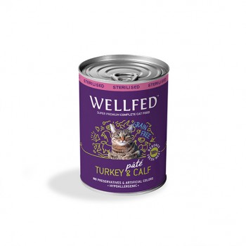 WELLFED ADULT STERILISED Turkey-Calf 400 gr