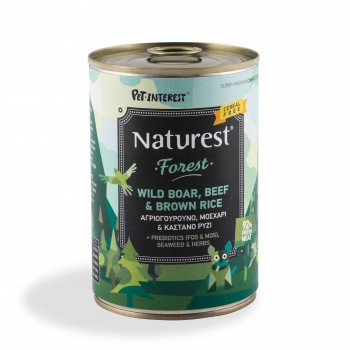 NATUREST GOURMET FOREST Wild Boar ,Beef  & Brown Rice 400 gr