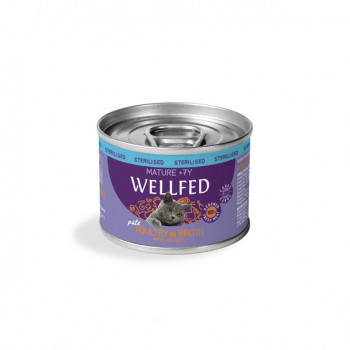 WELLFED  MATURE +7-STERIL Poultry & Oak Flakes 200gr