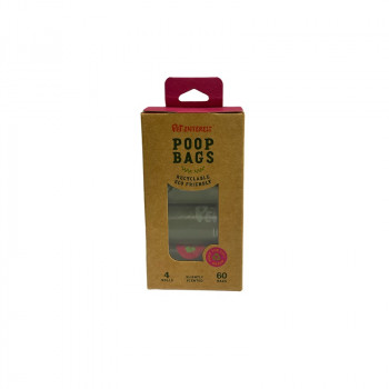 RECYCLED POOP BAGS 4 ROLLS, KRAFT BOXES