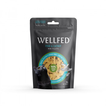 WELLFED MINI FISH FILLETS +CAT NIP 50 gr