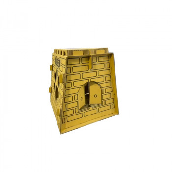 CAT PAPER SCRATCHER HOUSE YELLOW 51x48x50cm