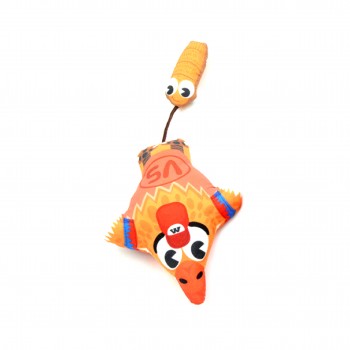 BIG MOUTH BIRD ORANGE 3D CAT TOY WITH SILVERVINE 13.5X11.5X3CM