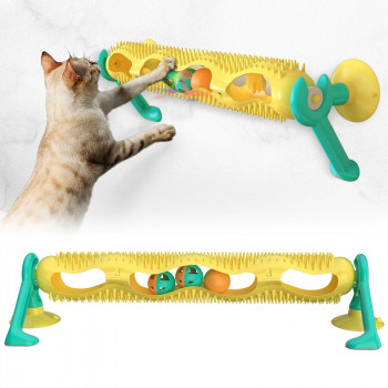 TRACK CLIMBING FRAME CAT TOY YELLOW 536 X 146 X 112mm