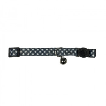 CAT COLLAR PLAID GREY 1 x 20-35cm