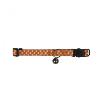 CAT COLLAR PLAID ORANGE 1 x 20-35cm