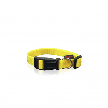 DOG COLLAR PLAIN YELLOW M   2 X 32-50CM