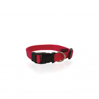 DOG COLLAR PLAIN-RED XS  1 X 19-33CM