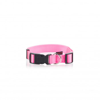 DOG COLLAR PLAIN-PINK L 2.5 X 47-70CM