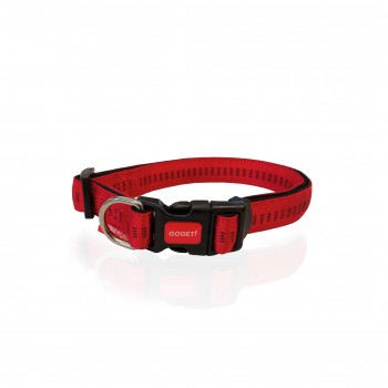 GOGET STRIPES COLLAR RED S 1.5 X 30-46CM