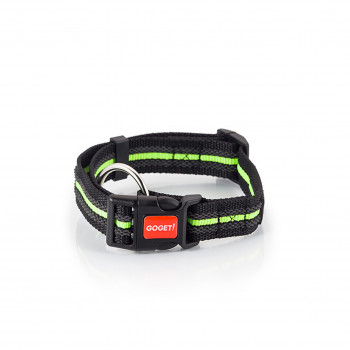 GOGET  TRAINING COLLAR BLACK/GREEN S 1,5 X 35-40cm