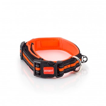 GOGET  SOFT NEON COLLAR BLACK/ORANGE XL 2,5 X 53-61cm