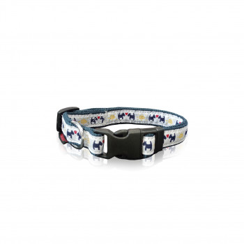 DOG COLLAR DOGS IN LOVE L.BLUE L 2.5 X 47-70CM