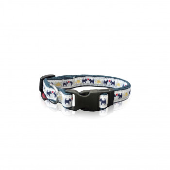 DOG COLLAR DOGS IN LOVE L.BLUE XS 1.5 X 19-33CM