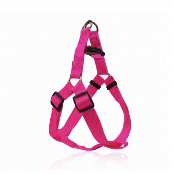 DOG HARNESS A PLAIN F.PINK L 2.5 X 50-75CM