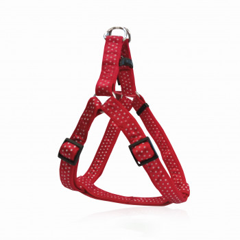 DOG HARNESS A DOTS RED L  2.5 X 55-82CM