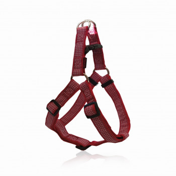 DOG HARNESS A CHECK RED XS 1.5 X 26-40CM