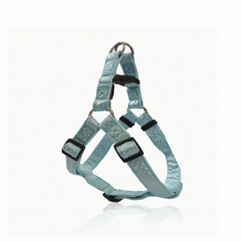 DOG HARNESS A DOTS L.BLUE M   2 X 40-60CM