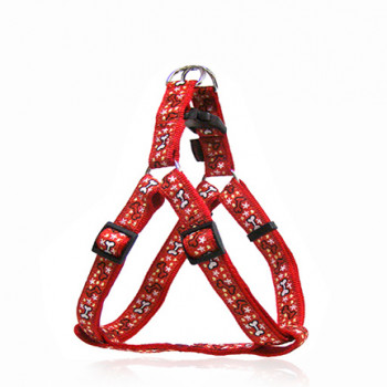 DOG HARNESS A CUTE BONES RED L 2.5 X 56-88CM