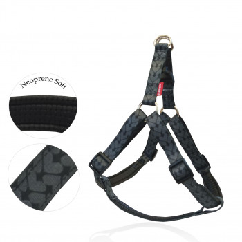 GO GET HARNESS NEOPR CUORI GRIGI M     2 X 56-65CM