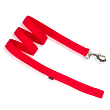 DOG LEASH DOUBLE LAYER PLAIN RED