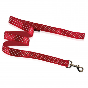 DOG LEASH DOTS RED L 2.5 X 120CM