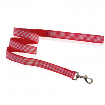 DOG LEASH CHECK RED L 2.5 X 120CM