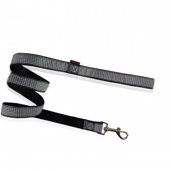 DOG LEASH CHECK BLACK L 2.5 X 120CM