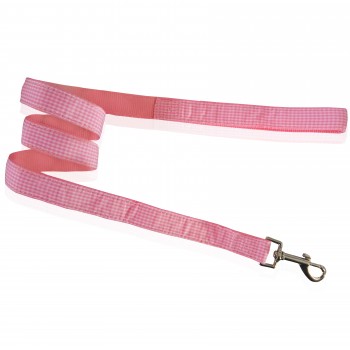 DOG LEASH CHECK PINK S 1.5 X 120CM