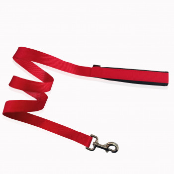 LEASH NEOP/NE HANDLE PLAIN RED L 2.5 X 120CM