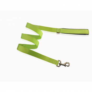 LEASH NEOP/NE HANDLE PLAIN FL.GREEN L 2.5 X 120CM