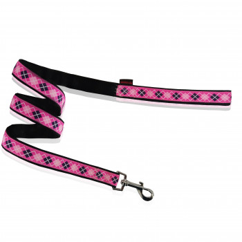 DOG LEASH ROMB PINK L 2.5 X 120CM