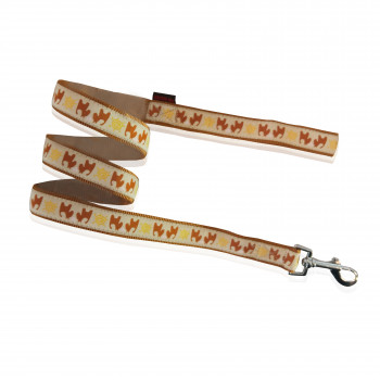 DOG LEASH DOGS IN LOVE IVORY L  2.5 X 120CM