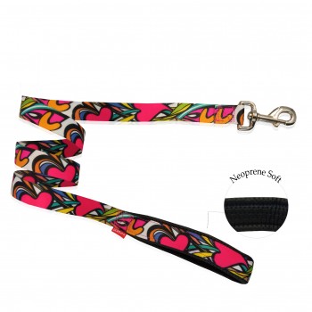 GO GET LEASH NEOP/NE HANDLE CUORI  XS 1.0 X 120CM