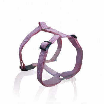 DOG HARNESS B CHECK PINK L  2.5 X 55-82CM